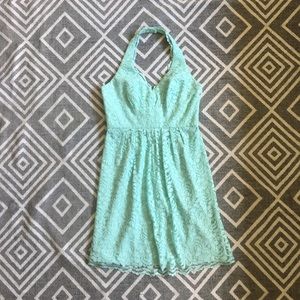 Mint green lace dress